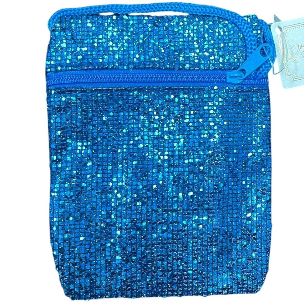 Princess Accessories Crossbody Sequined Bag Blue Red